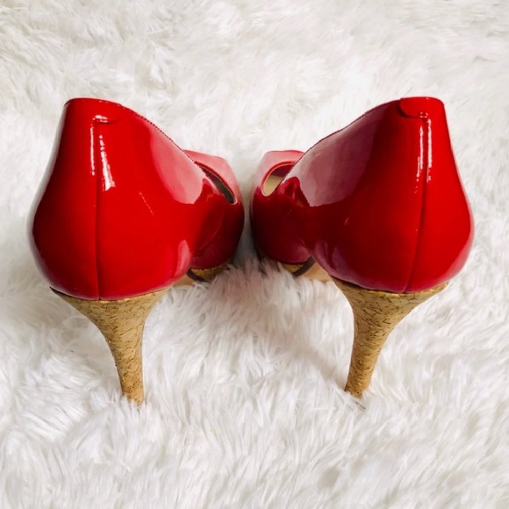 cole haan Mariela Peep Toe Cork Platform Pump 9.5 - Picture 6 of 8